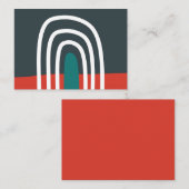 Boho hand drawn rainbow art 名刺 (正面/裏面)