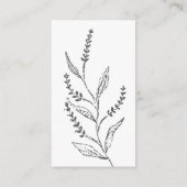 Boho Hand-drawn Wildflower Books For Baby Shower エンクロージャーカード (裏面)