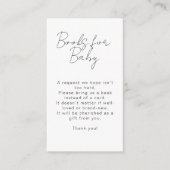 Boho Hand-drawn Wildflower Books For Baby Shower エンクロージャーカード (正面)