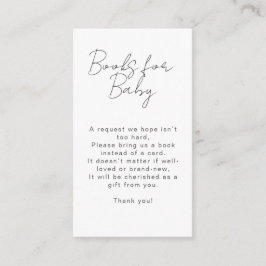 Boho Hand-drawn Wildflower Books For Baby Shower エンクロージャーカード