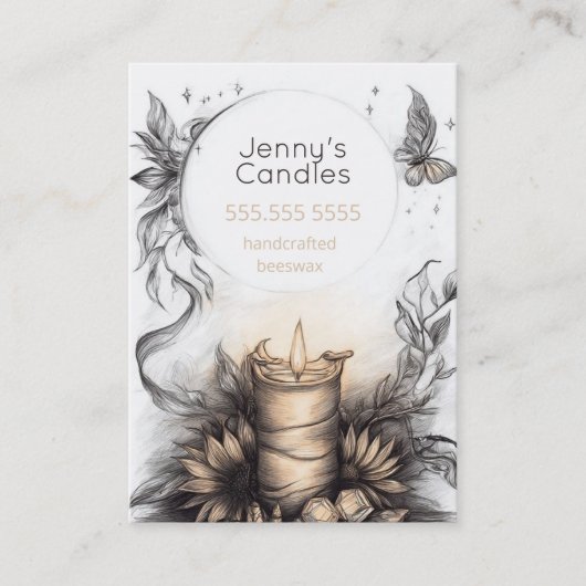 Boho Handmade Candles QR code 名刺 (正面)