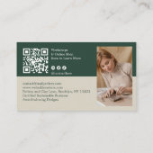 BOHO HANDMADE POTTERY CERAMIC QR CODE PHOTO 名刺 (裏面)