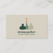 BOHO HANDMADE POTTERY CERAMIC QR CODE PHOTO 名刺 (正面)