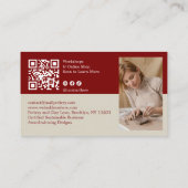 BOHO  HANDMADE POTTERY CERAMIC QR CODE PHOTO 名刺 (裏面)