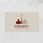 BOHO  HANDMADE POTTERY CERAMIC QR CODE PHOTO 名刺 (正面)