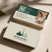 BOHO  HANDMADE POTTERY CERAMIC QR CODE PHOTO 名刺