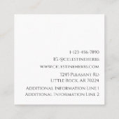 Boho Hands & Herbのショップロ葉ゴオーガニック(Shop Logo) スクエア名刺 (裏面)