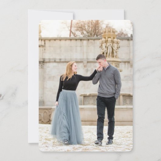 Boho Handwritten Photo Save the Date Card 招待状 (裏面)