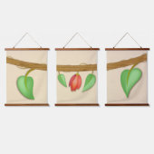 Boho Hanging Floral Set Continuous Branch 吊り下げ型タペストリー (トリプル)