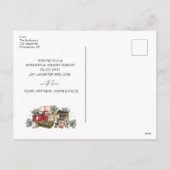 Boho Happy Holidaysフォトポストカード シーズンポストカード (裏面)