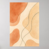 Boho Harmony | Minimalist Abstract Wall Art ポスター (正面)