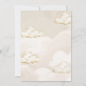 Boho He Or She Beige Balloons Bear Gender Reveal 招待状 (裏面)