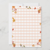 Boho He or She Pumpkin Gender秋秋 招待状 (裏面)