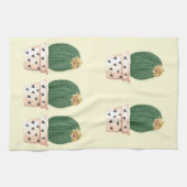 Boho Heart Cactus Pot キッチンタオル (横)