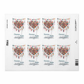 Boho Heart Piniata Address ラベル (フルシート)