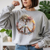 Boho Hippie Peace Sign Sweatshirt スウェットシャツ