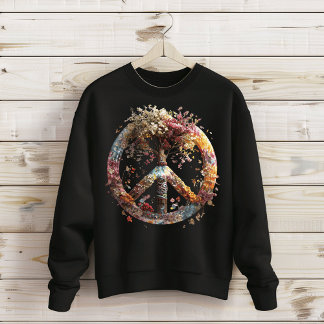 Boho Hippie Peace Sign Sweatshirt スウェットシャツ