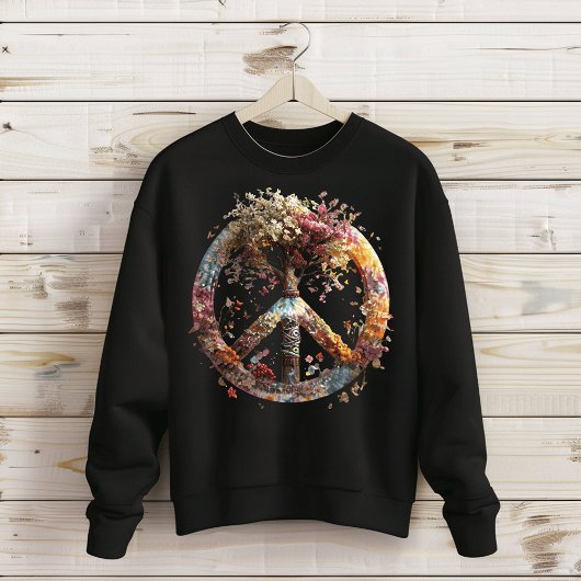 Boho Hippie Peace Sign Sweatshirt スウェットシャツ