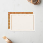 Boho Hippie Retro Flat Note Card ノートカード (正面/裏面インサイチュ)