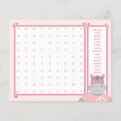 Boho Hippoキッズバレンタインデーカード (裏面)