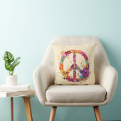 Boho Hippy 60s 70s Peace Sign クッション (椅子)