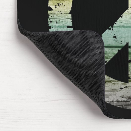 Boho Hippy 60s 70s Peace Sign マウスパッド (コーナー)