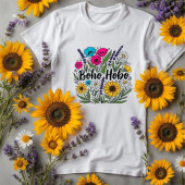 Boho Hobo flower garden design トライブレンドTシャツ