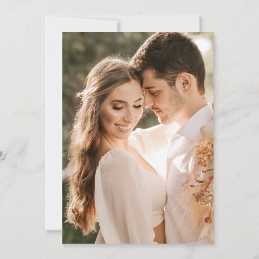 Boho Holiday Photo 結婚's 招待状 (裏面)