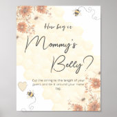 Boho Honey Baby Shower How Big Is Mommy's Belly ポスター (正面)