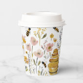 Boho Honey Bee & Wildflower Baby Shower 紙コップ (裏面)