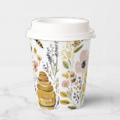 Boho Honey Bee & Wildflower Baby Shower 紙コップ (右)