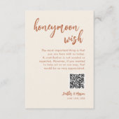 Boho Honeymoon Wish QR Wishing Well Enclosureカード エンクロージャーカード (正面)