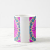Boho Hot Pink Mandala コーヒーマグカップ (中央)