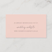 Boho Hot Pink Orangeのフローラ結婚サイト エンクロージャーカード (裏面)