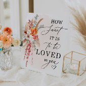 Boho How Sweet It Is 結婚 Sweet Table Sign 台座サイン