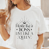 Boho Hustle Like a Boss Live Like a Queen トライブレンドTシャツ