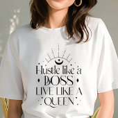 Boho Hustle Like a Boss Live Like a Queen トライブレンドTシャツ