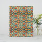 Boho Ikat Scrapbook Paper – Mustard Yellow & Teal  (スタンド正面)