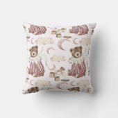 Boho in Nutals：ピンクスベビー熊子供部屋 クッション (裏面)