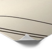 Boho Inclusive Woman Silhouette with Sunset Circle ポスター (角)