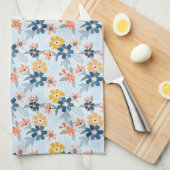 Boho Inspired Flower Pattern Kitchen Towel キッチンタオル (四つ折り)