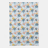Boho Inspired Flower Pattern Kitchen Towel キッチンタオル (縦)