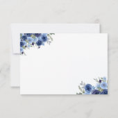 Boho-Inspired Navy Blooms – Wedding RSVP (裏面)