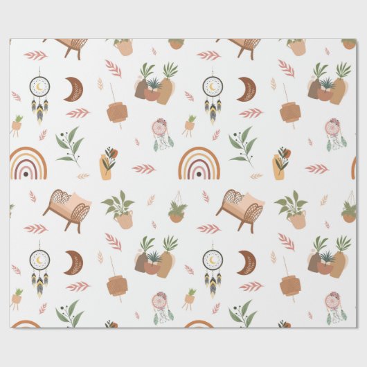 boho-inspired wrapping paper ラッピングペーパー (フラット)