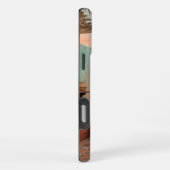 Boho iPhone 16 Pro Max Case | Moroccan Teal Stairc iPhoneケース (右側面)