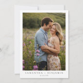 Boho Irisエレガントフォト結婚ズ 招待状 (裏面)