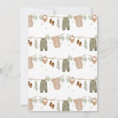Boho It's a Boy Baby Clothes Baby Shower 招待状 (裏面)
