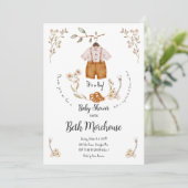 Boho It's a Boy Baby Shower招待状 招待状 (スタンド正面)