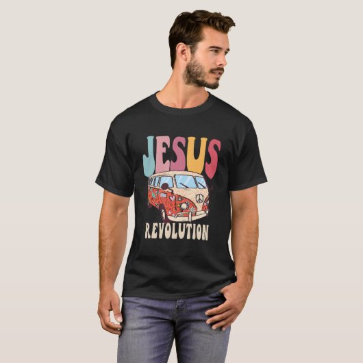 Boho Jesus-革命キリスト教信仰がイエスを基に Tシャツ (正面フル)