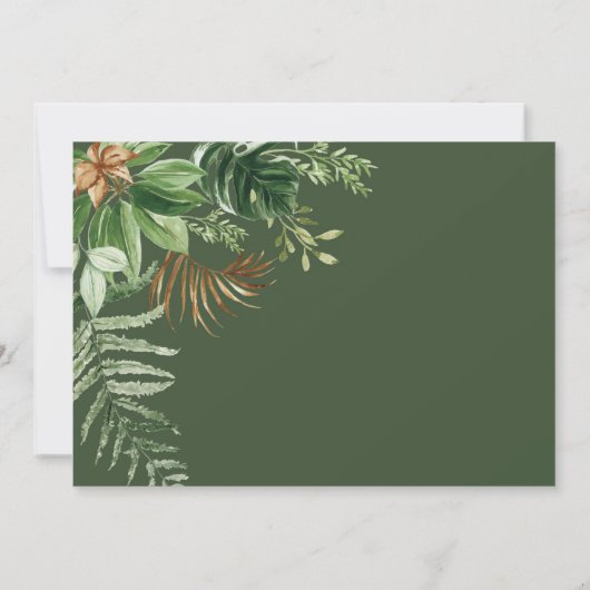 Boho Jungle Animals Wild One 1歳の誕生日の写真 招待状 (裏面)